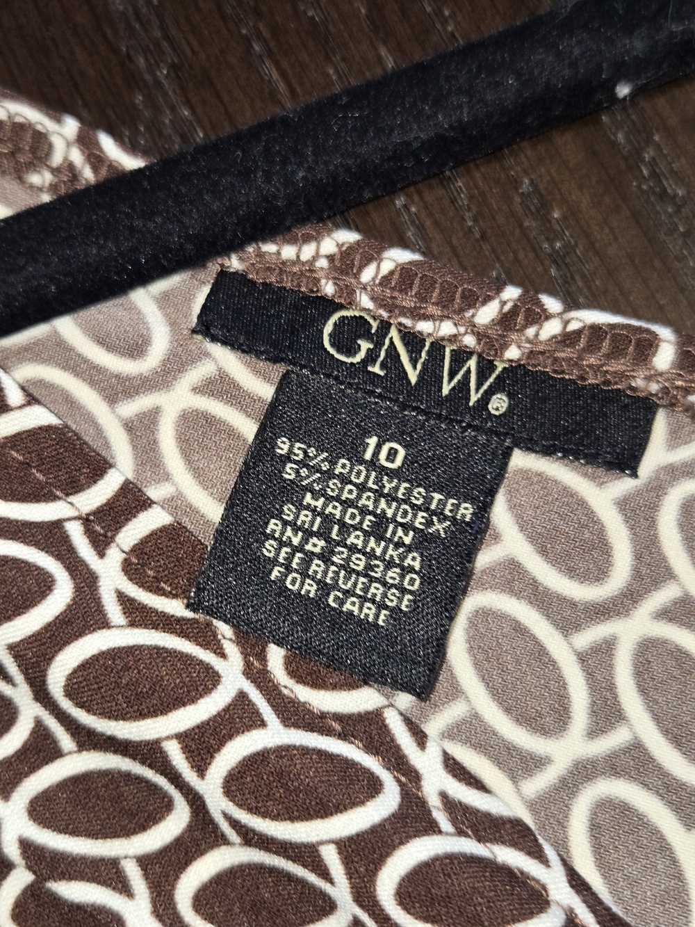 GNW Vintage Geometric Print Faux Wrap Dress - Picture 3 of 6